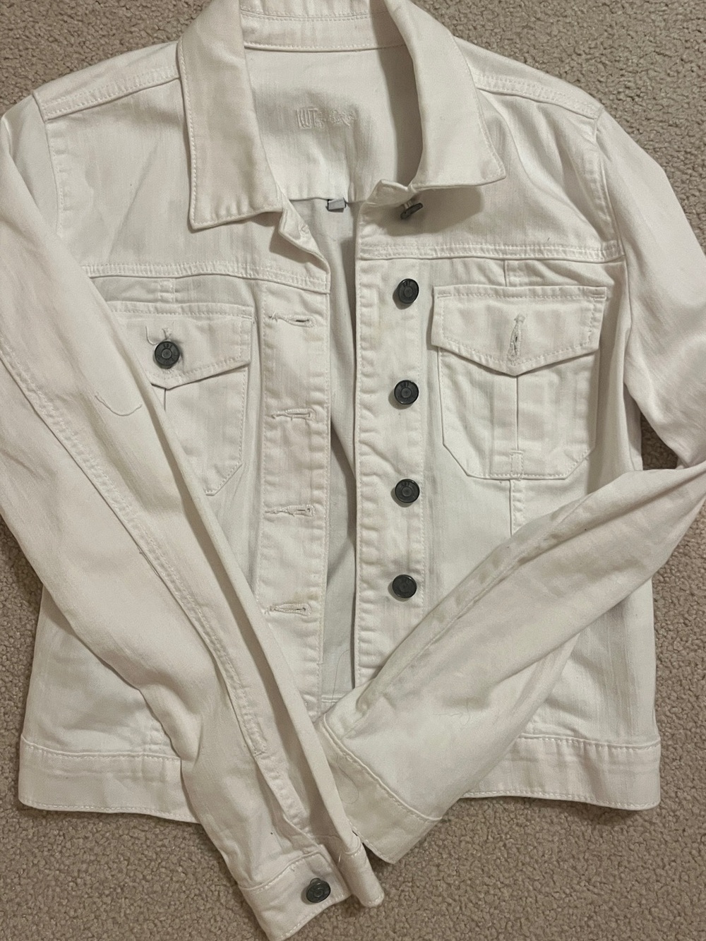 Kut from the Kloth White Denim Jacket - Picture 1 of 3